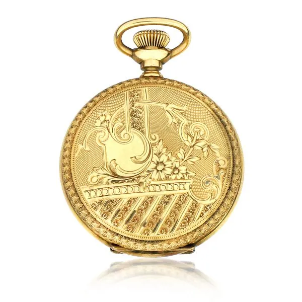 Hampden 14k gold pocket watch hot sale